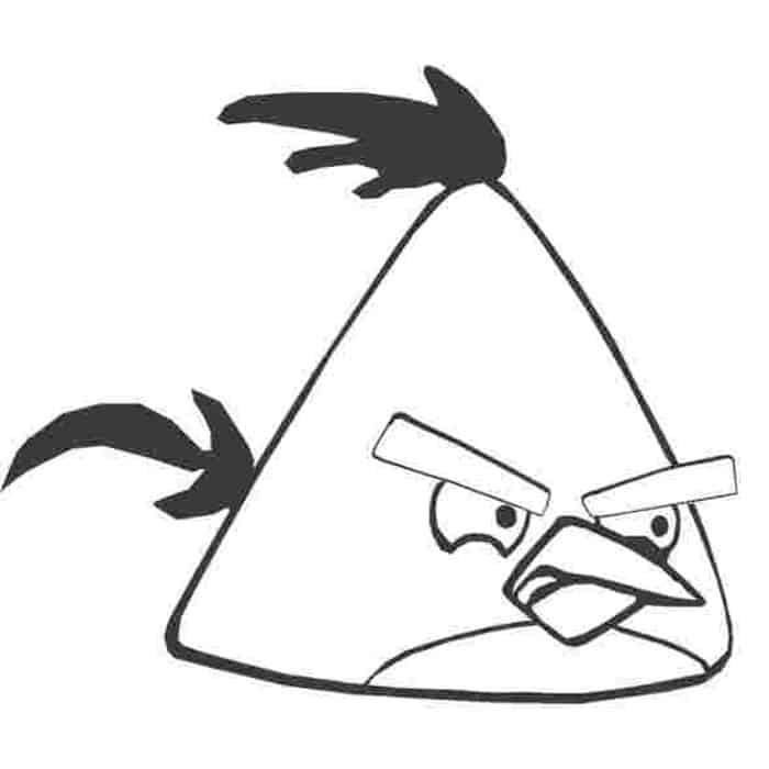 Yellow Angry Bird Coloring Pages