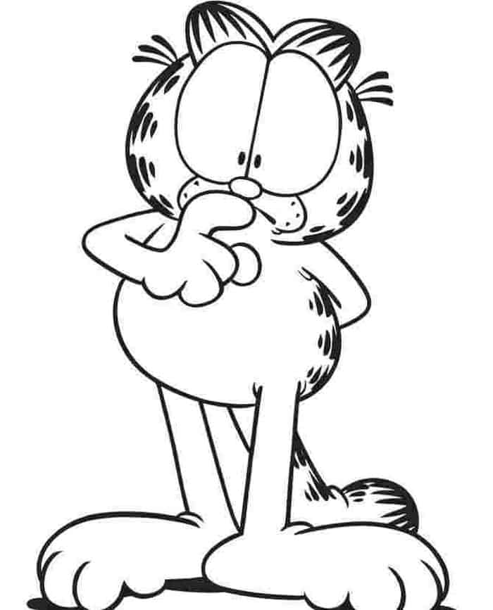 garfield coloring pages lineart