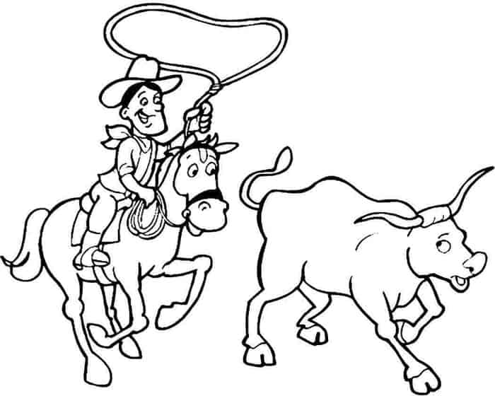 Adult Coloring Pages Cowboy Horse With Bosal