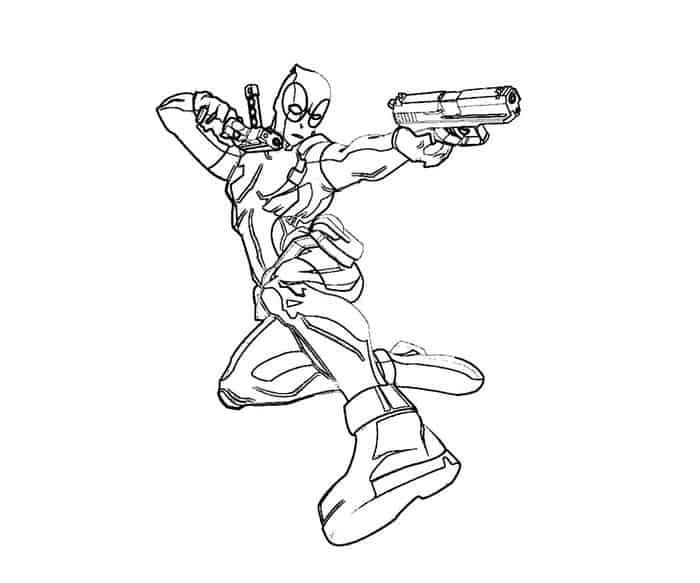 Adult Coloring Pages Deadpool