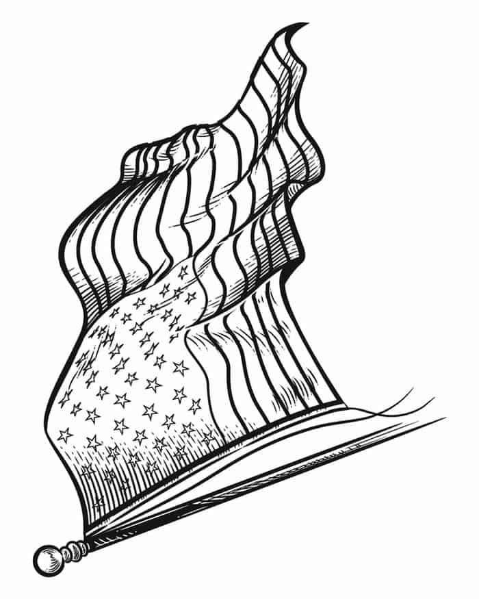 American Flag Design Coloring Pages