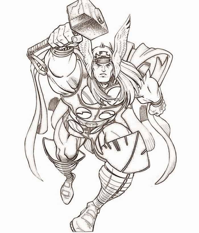 Avengers Thor Coloring Pages
