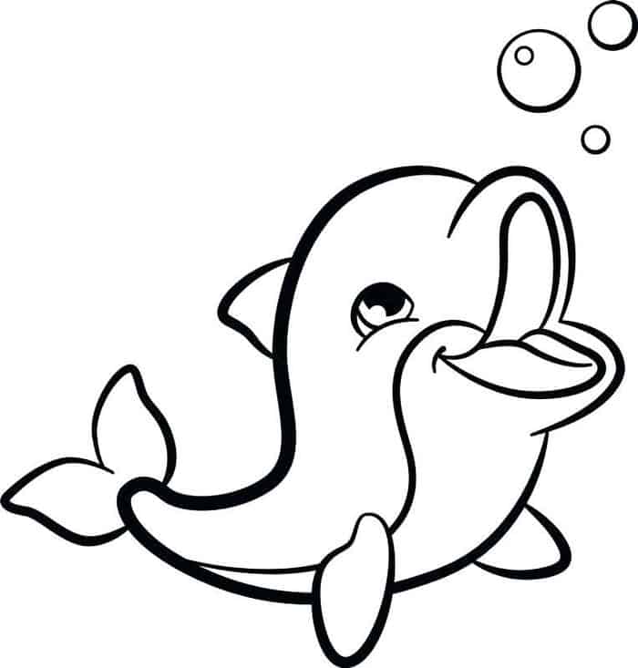 Baby Dolphin Coloring Pages