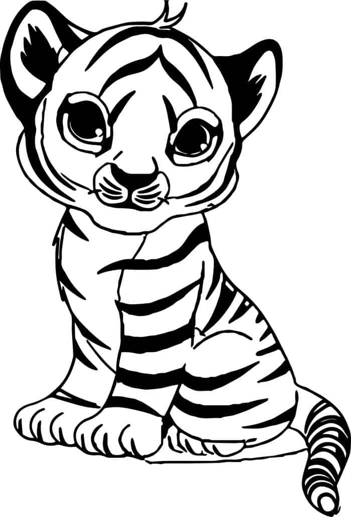 Baby Tiger Coloring Pages