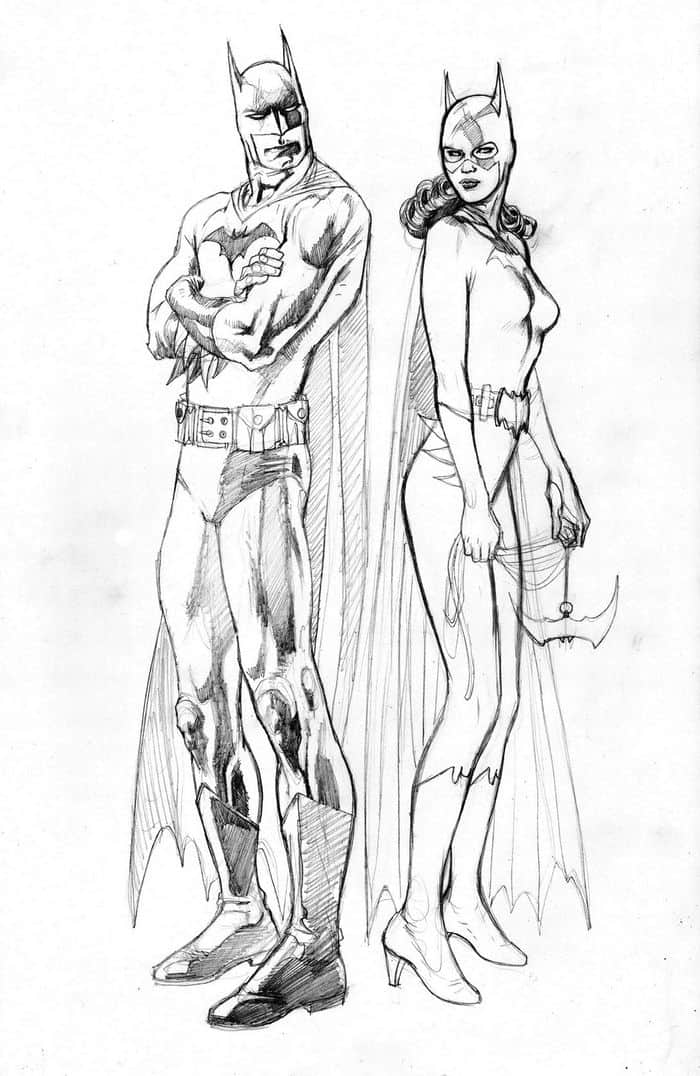 Batgirl And Batman Coloring Pages