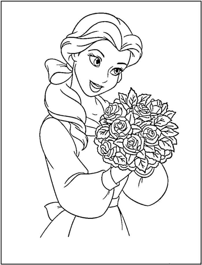 Beauty And The Beast Belle Coloring Pages