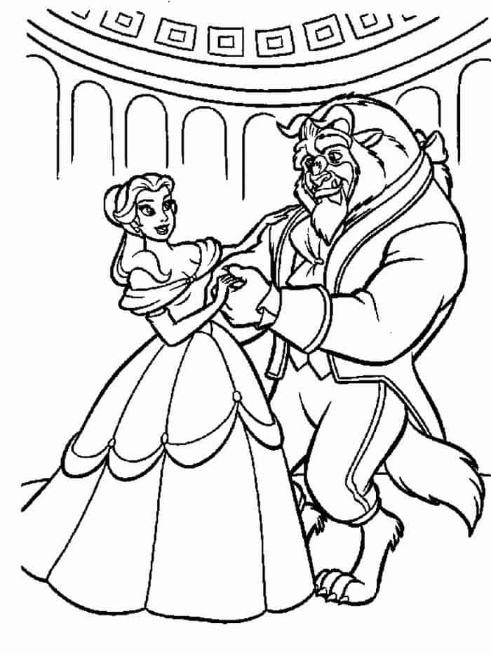 Beauty And The Beast Coloring Book Pages