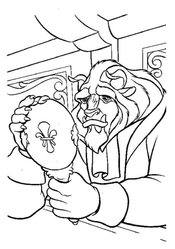 Beauty And The Beast Coloring Pages Free