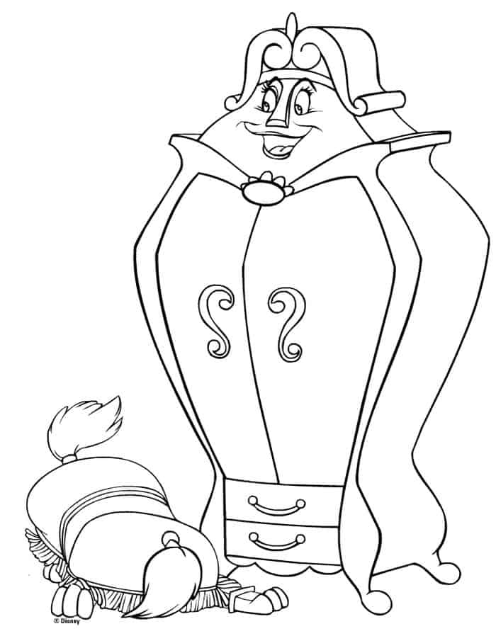 Beauty And The Beast Coloring Pages Froufrou