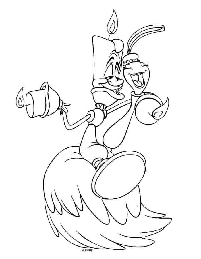 Beauty And The Beast Coloring Pages Kids