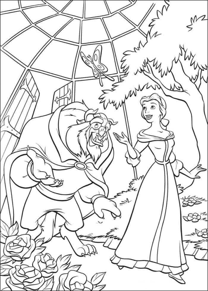Beauty And The Beast Coloring Pages