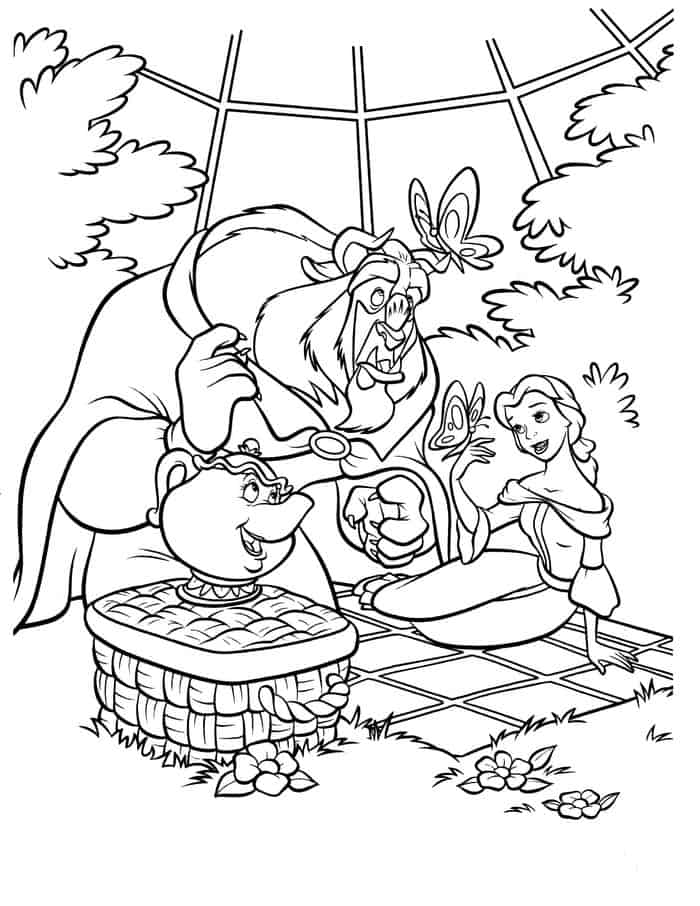 Beauty And The Beast Live Action Images Coloring Pages