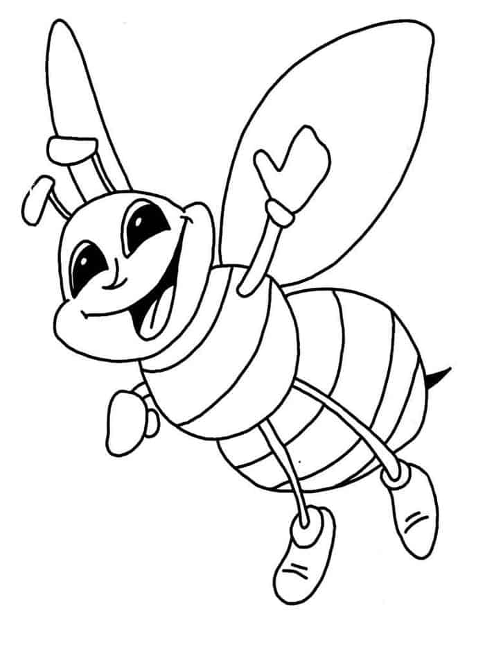 Bee Cat In The Hat Coloring Pages