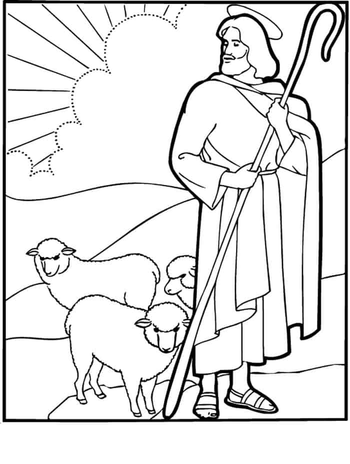 Bible Coloring Pages Free Lamb Sheep