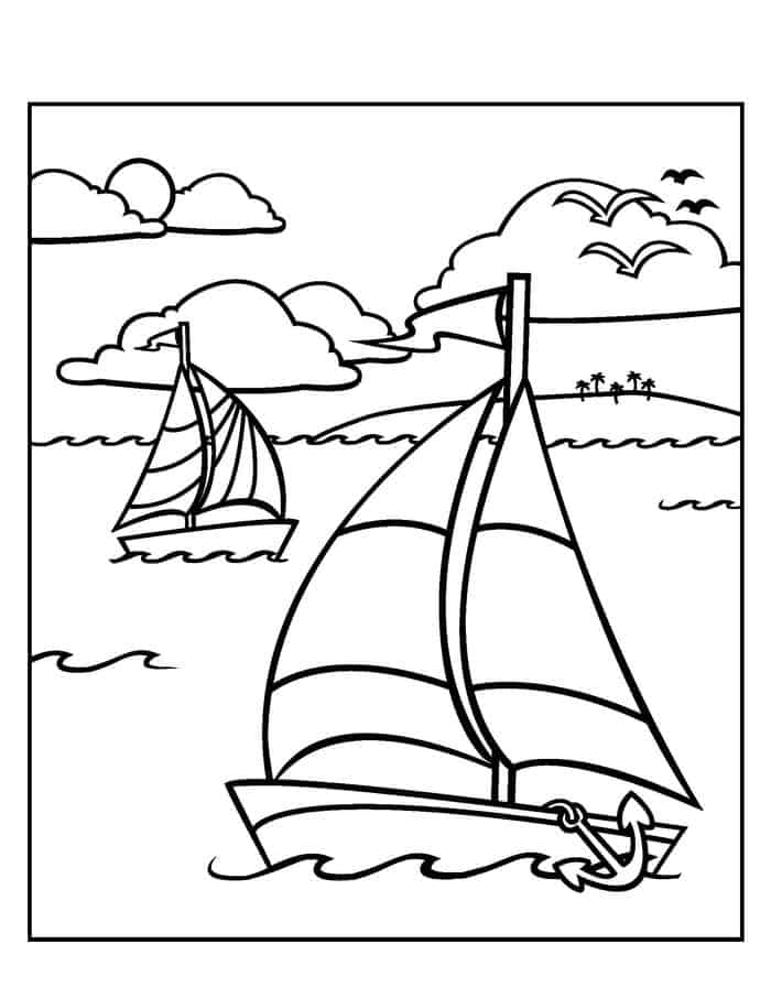 Boat Coloring Pages Printable
