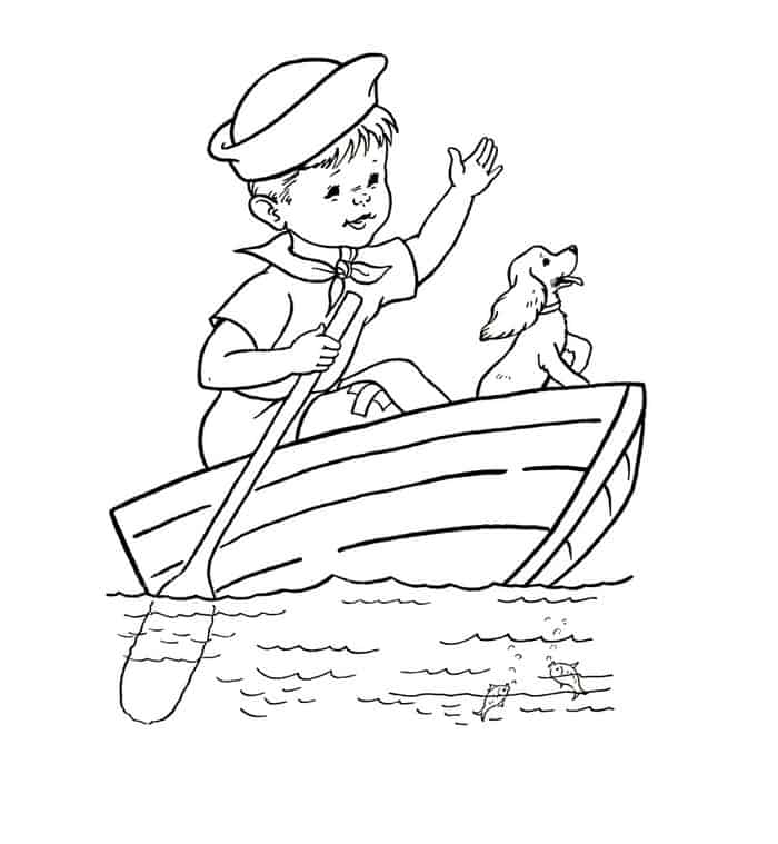 Boat Ride Coloring Pages