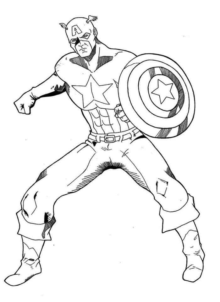 Captain America Coloring Pages Colored In