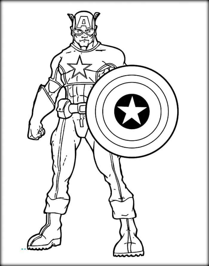 Captain America Coloring Pages Pdf
