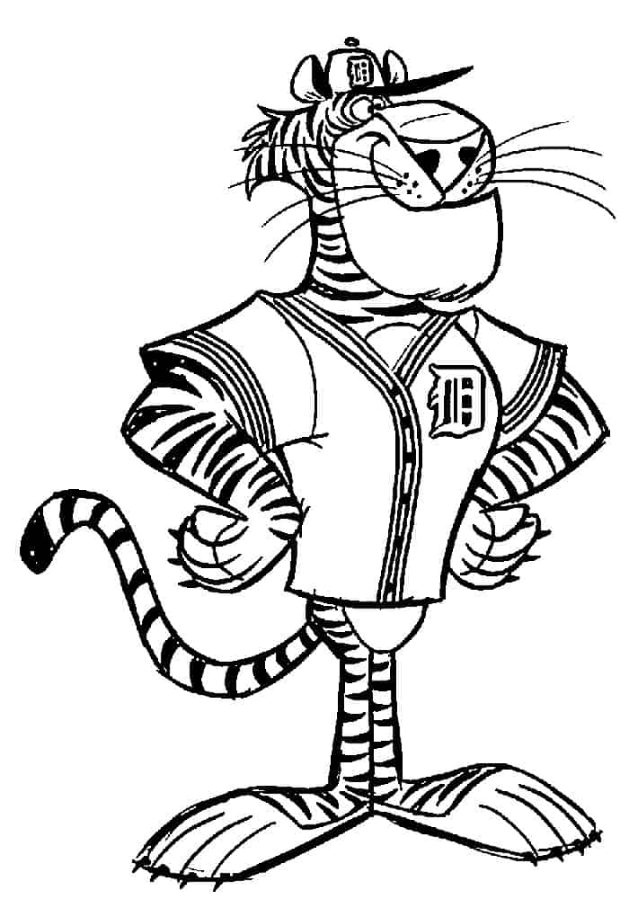 Cartoon Tiger Coloring Pages