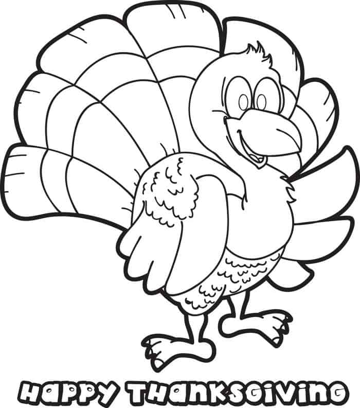 Cartoon Turkey Coloring Pages