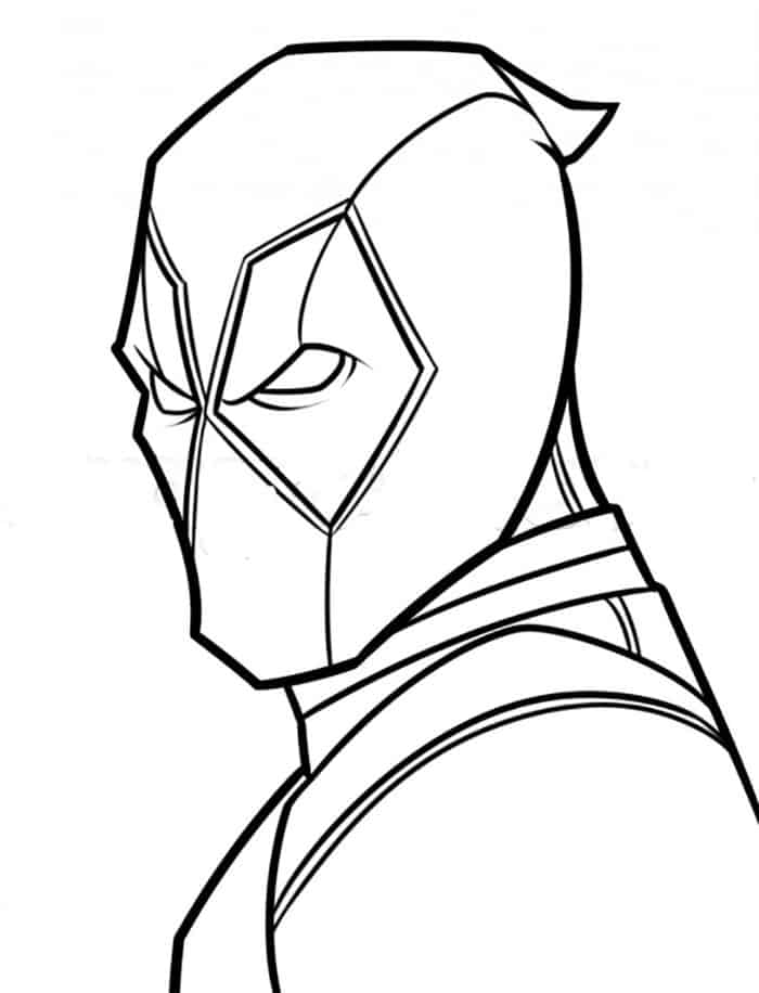 Chibi Deadpool Coloring Pages Funny