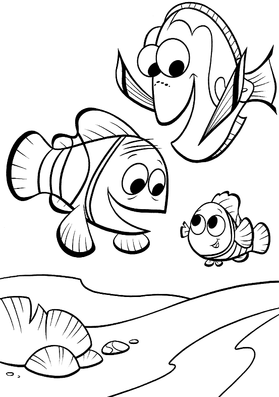 Childrens Coloring Pages Finding Nemo