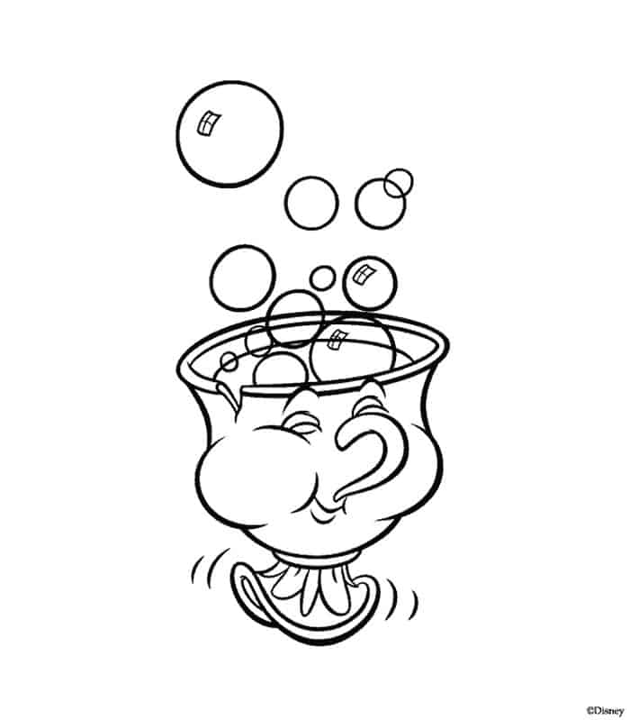 Chip Beauty And The Beast Coloring Pages