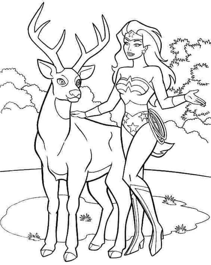 Classic Wonder Woman Coloring Pages