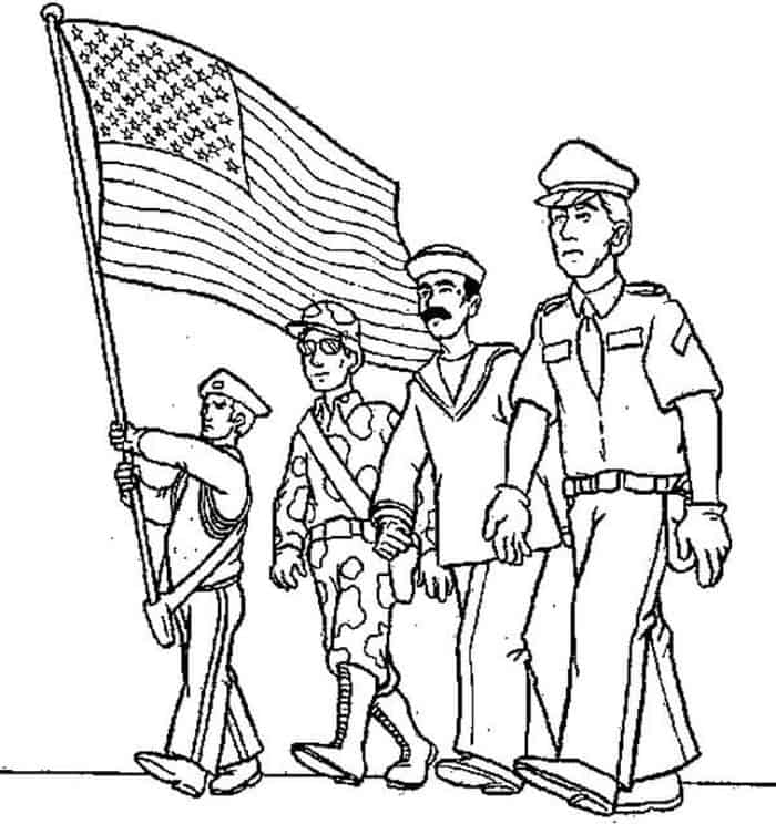 Coloring Book Pages American Flag
