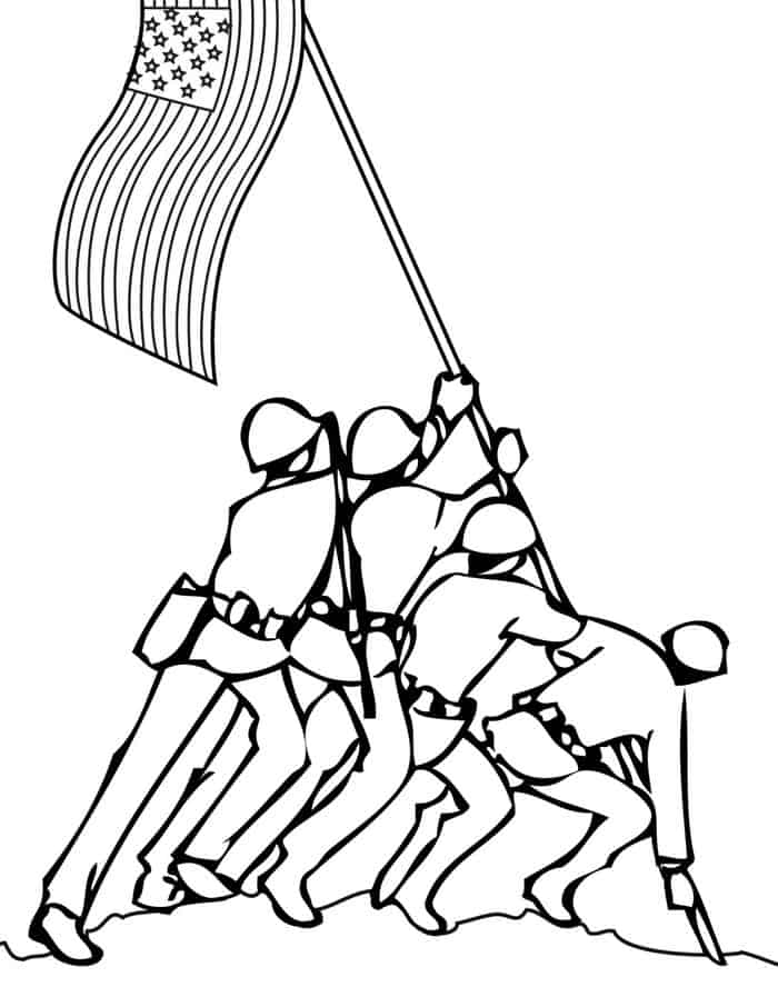 Coloring Pages American Flag History