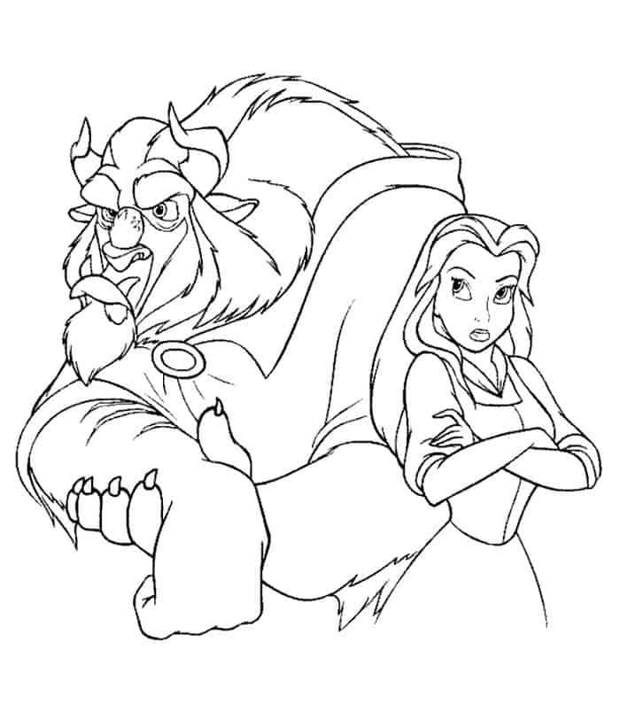 Coloring Pages Belle Beauty And The Beast