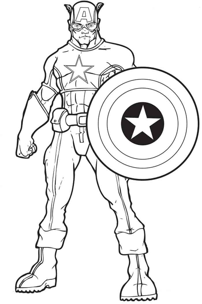Coloring Pages Captain America