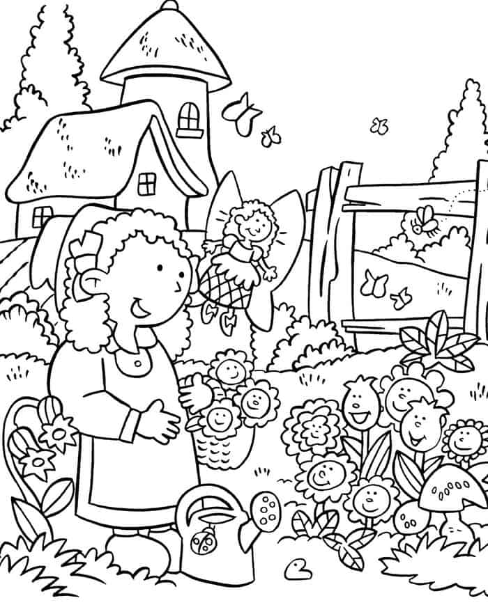 Coloring Pages For Girls Flowers