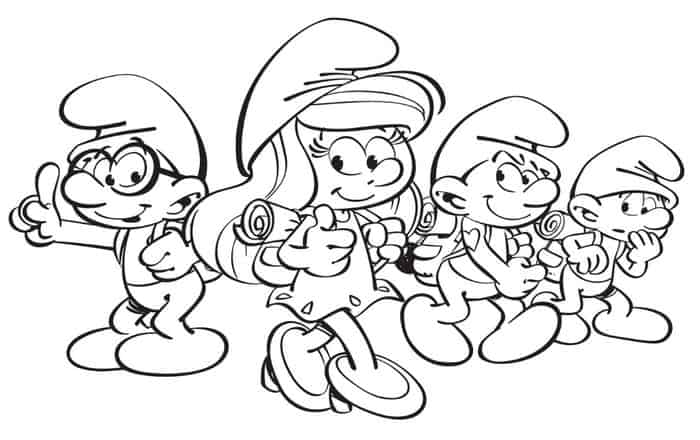 Coloring Pages Of All The Smurfs