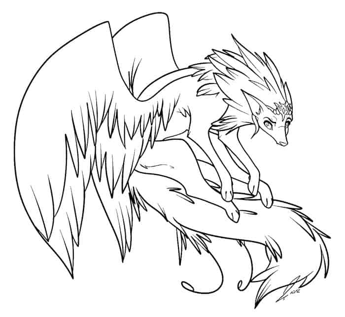 Coloring Pages Of Anime Wolves