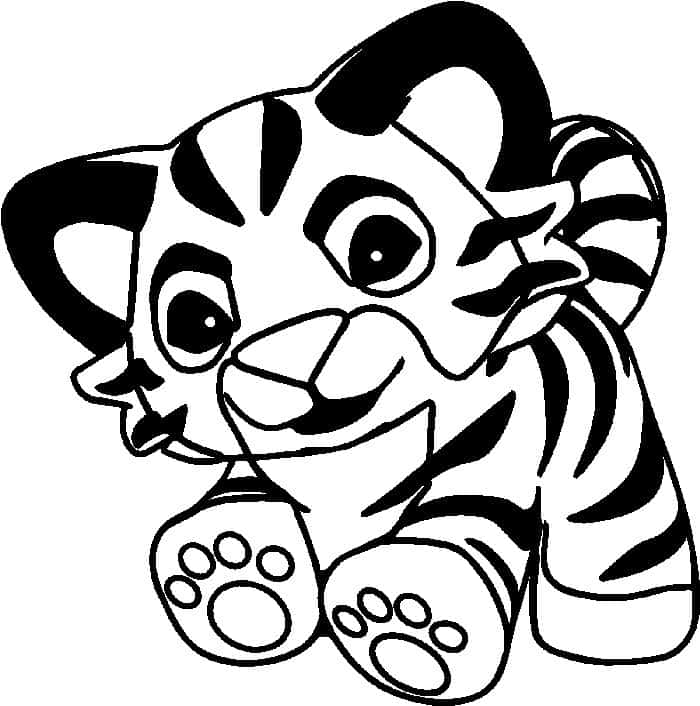 Coloring Pages Of Baby Tiger