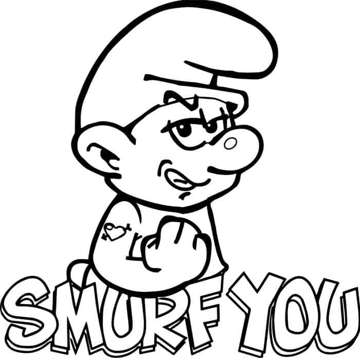 Coloring Pages Smurfs Faces