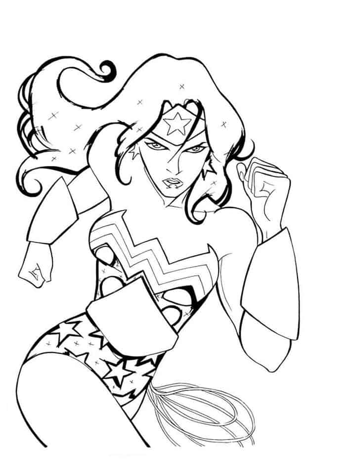 Coloring Pages Wonder Woman Adult