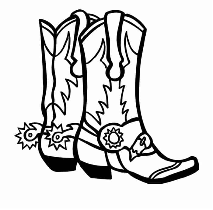 Cowboy Boot Coloring Pages