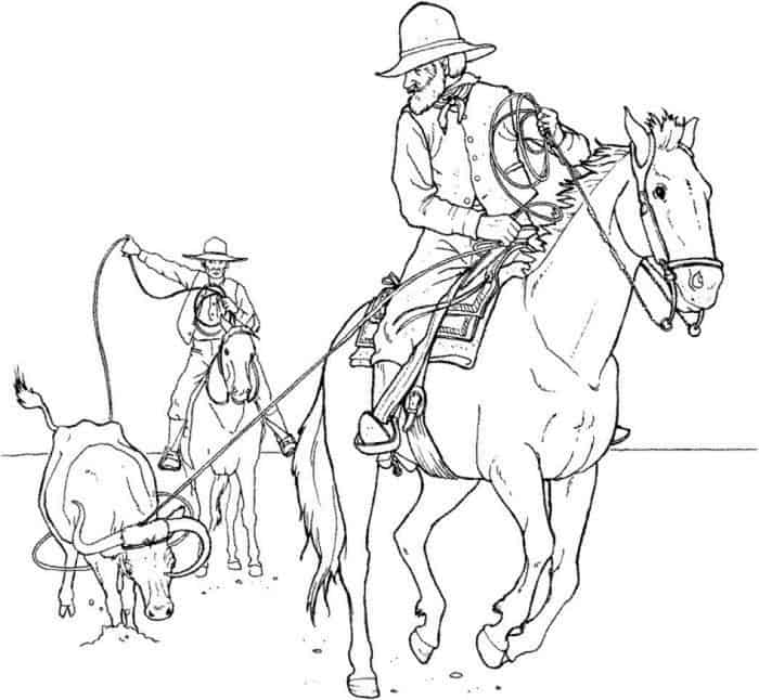 Cowboy Coloring Pages Printable