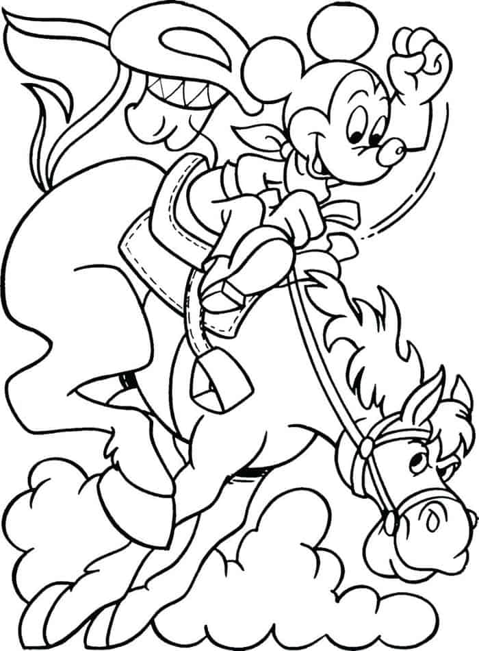 Cowboy Horse Coloring Pages For Kids