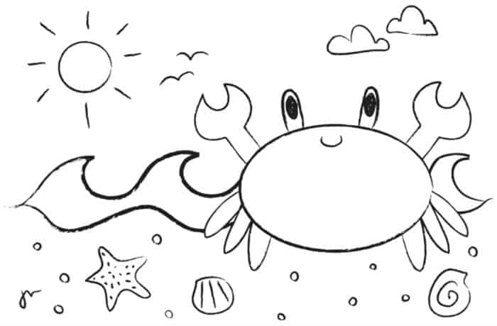 Crab Coloring Pages Printable