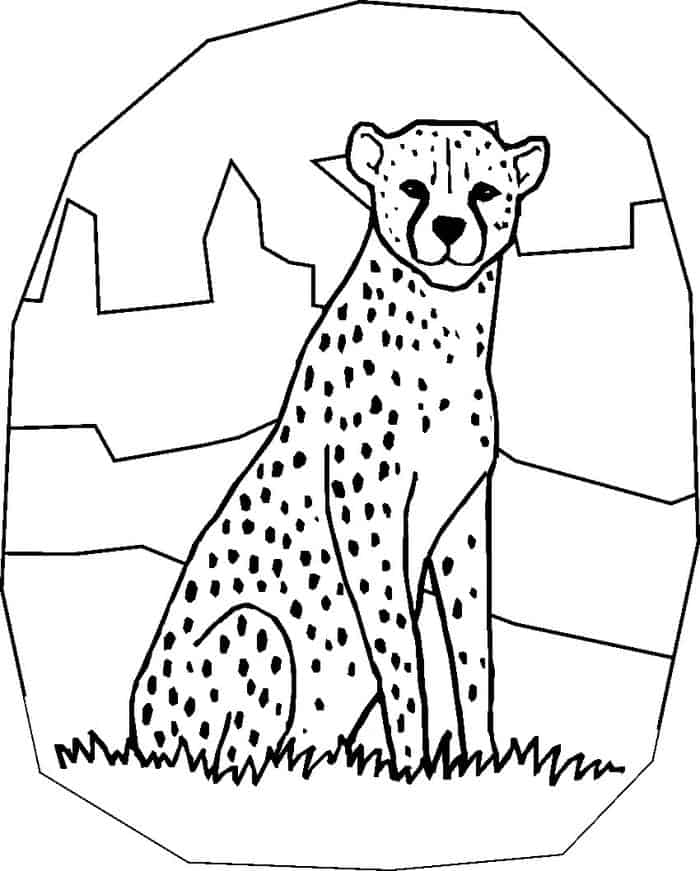 Cross Cheetah Coloring Pages Hard