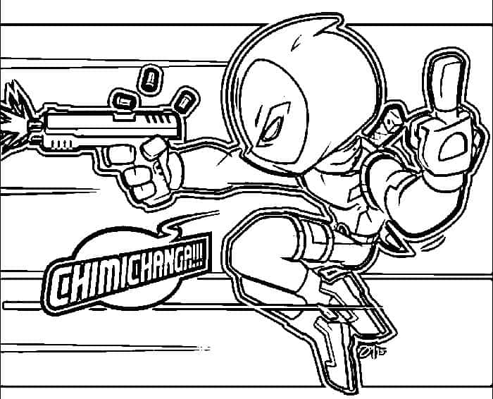 Cute Deadpool Cute Coloring Pages