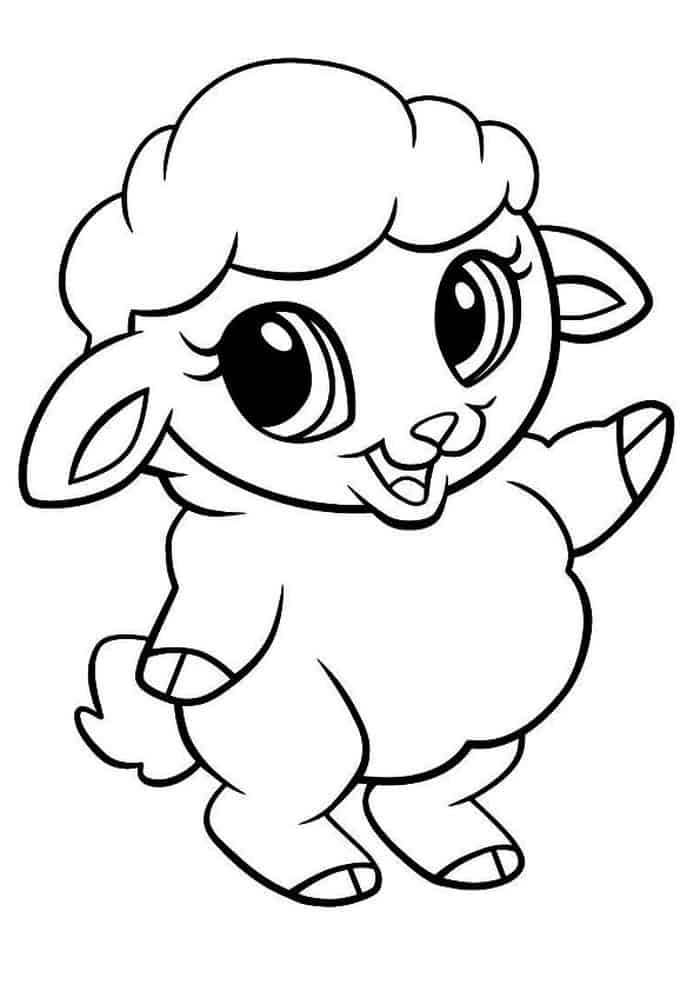 Cute Sheep Coloring Pages