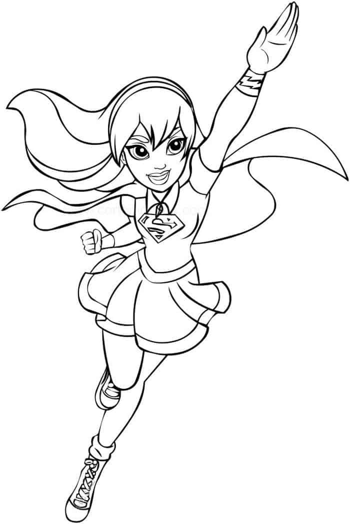 Cute Supergirl Coloring Pages