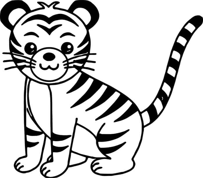 Cute Tiger Coloring Pages