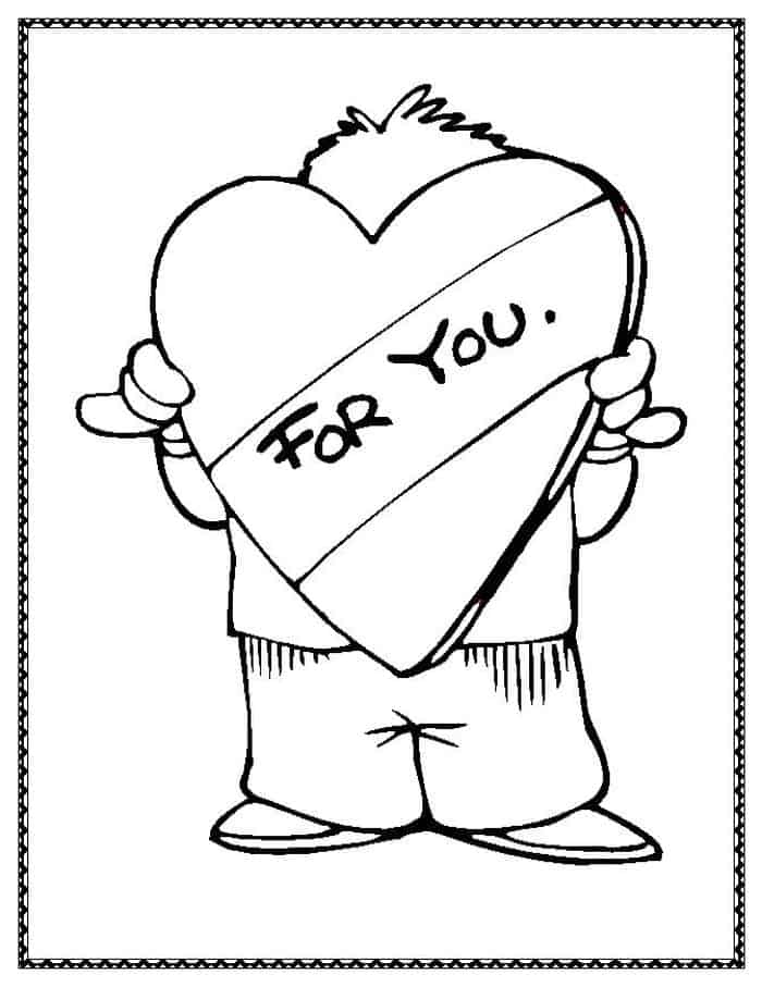 Cute Valentines Day Coloring Pages