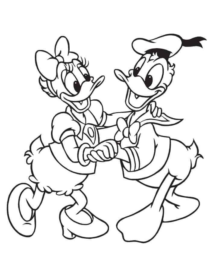 Daisy And Donald Duck Coloring Pages