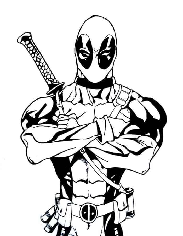 Deadpool Adult Coloring Pages